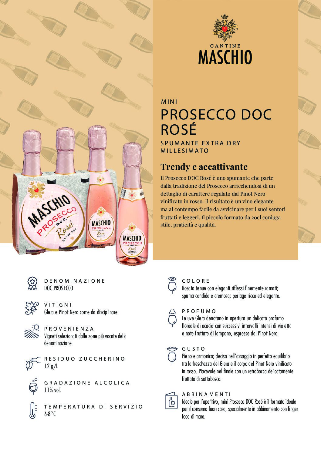 Mini Prosecco e Mini Prosecco DOC Rosé. Assapora un istante di piccola  meraviglia. #stappaunsorriso Bevi Cantine Maschio responsabilmente., By  Cantine Maschio